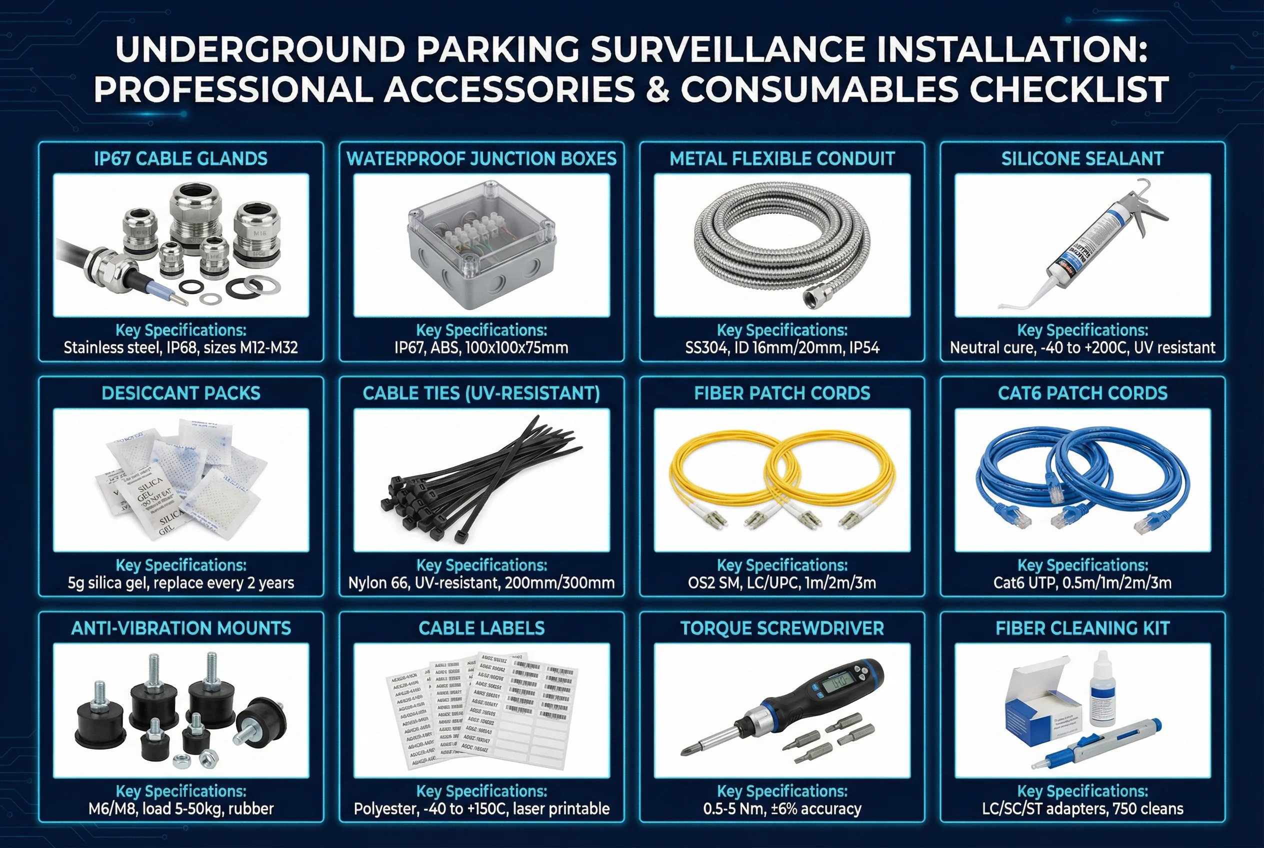 Accessories and Tools Checklist